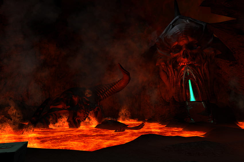 Doom 3, Lava, Underground, Hell, Demon HD wallpaper