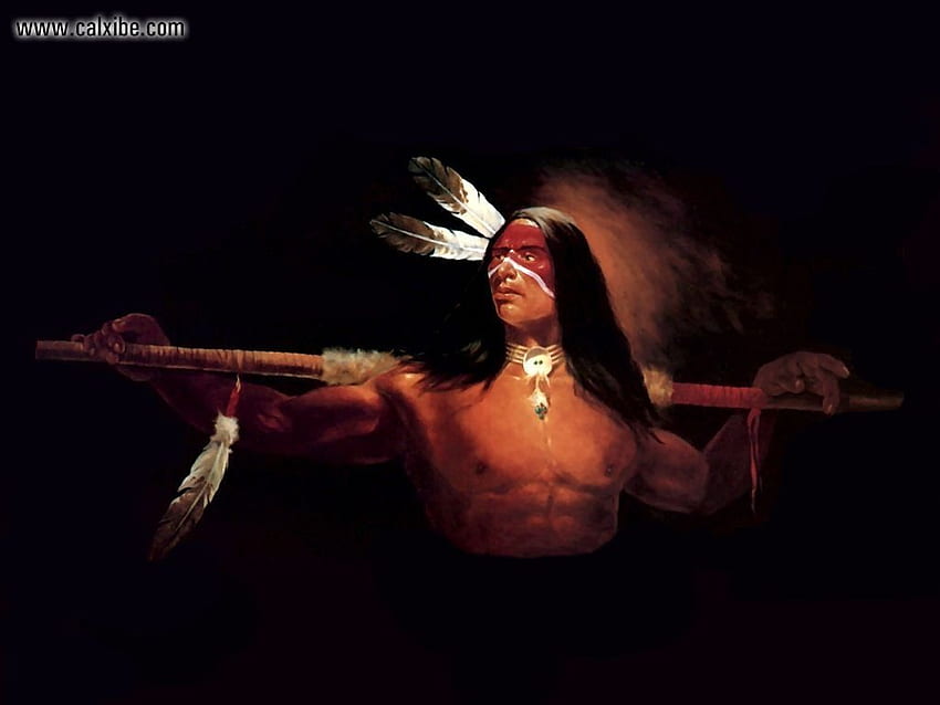 Drawing & Painting: Native American Defiant One, nr. 10644, Native American Warrior Art HD wallpaper