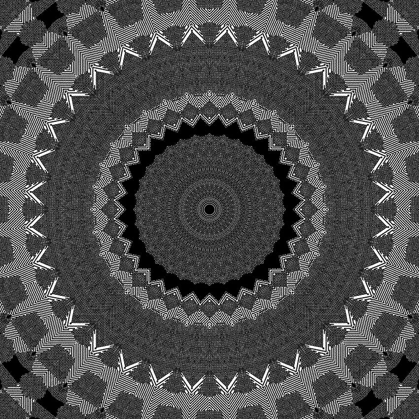 Kain hitam & putih, seni, mulus, kaleidoskop, mandala, desain, pola, vektor wallpaper ponsel HD