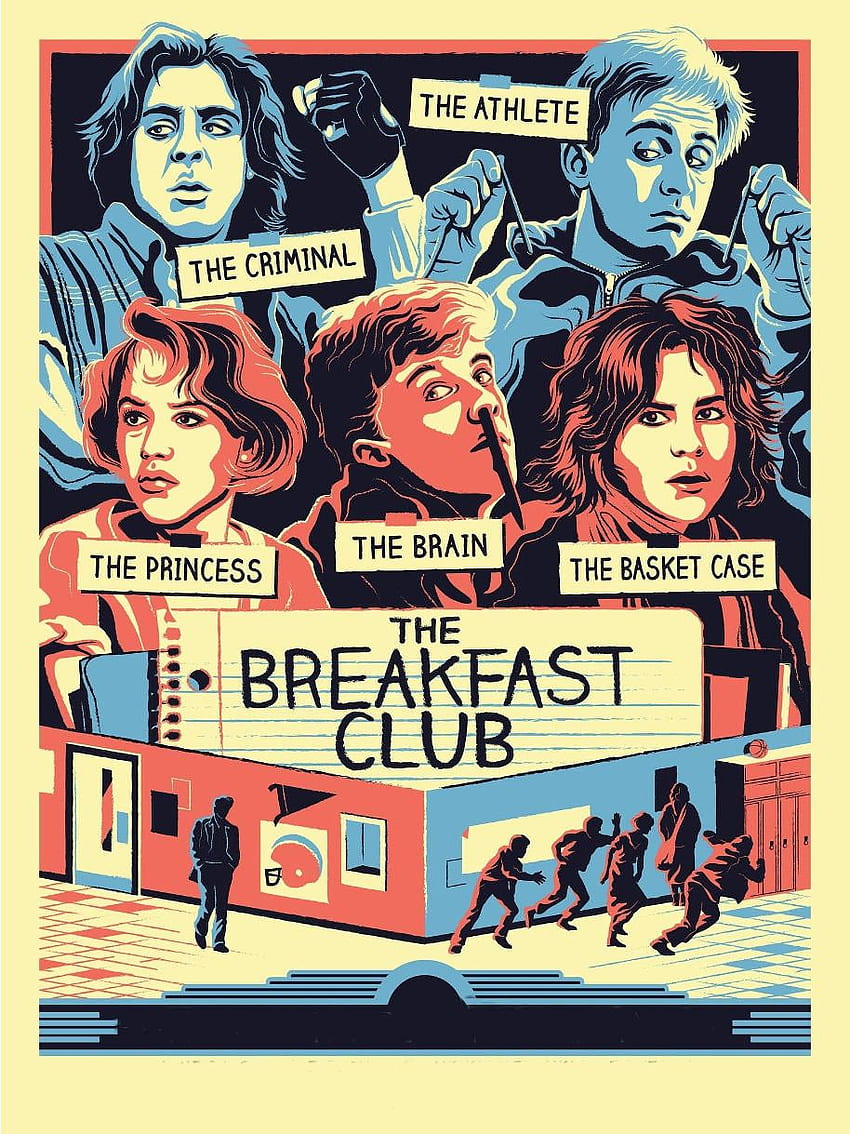 Breakfast Club Vintage 80s Estética iPhone - Novocom.top, 80s Movie Collage fondo de pantalla del teléfono