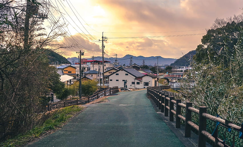 Omishima, ciudad de Imabari, prefectura de Ehime, Japón en 2020. Campo japonés, Campo japonés y Paisaje de campo fondo de pantalla