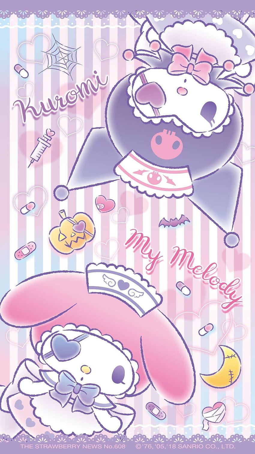 Kuromi et Melody / Sanrio wallpaper ponsel HD