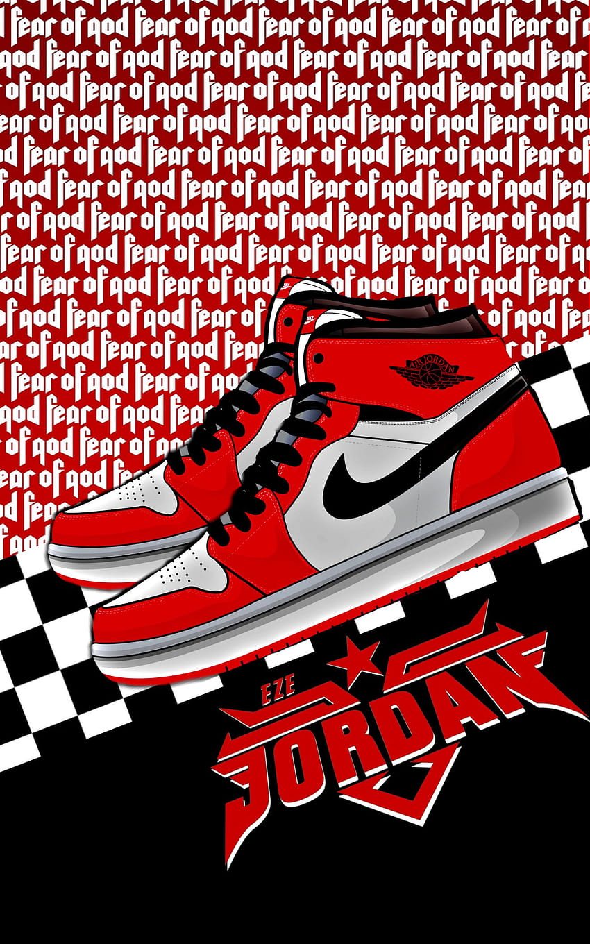 Meryyy Fernandez สวมรองเท้า รองเท้าผ้าใบ, Nike, เสื้อยืดพิมพ์ลาย, รองเท้า Jordan สีแดง วอลล์เปเปอร์โทรศัพท์ HD