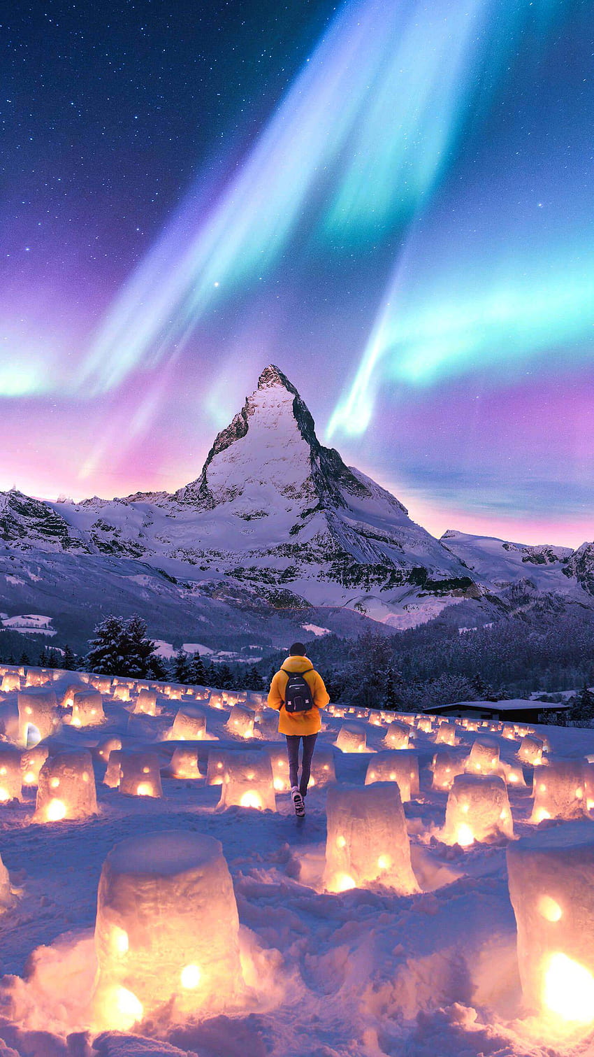 Alps Mountain Switzerland Valley Of Snow Lanterns IPhone - IPhone : iPhone HD phone wallpaper