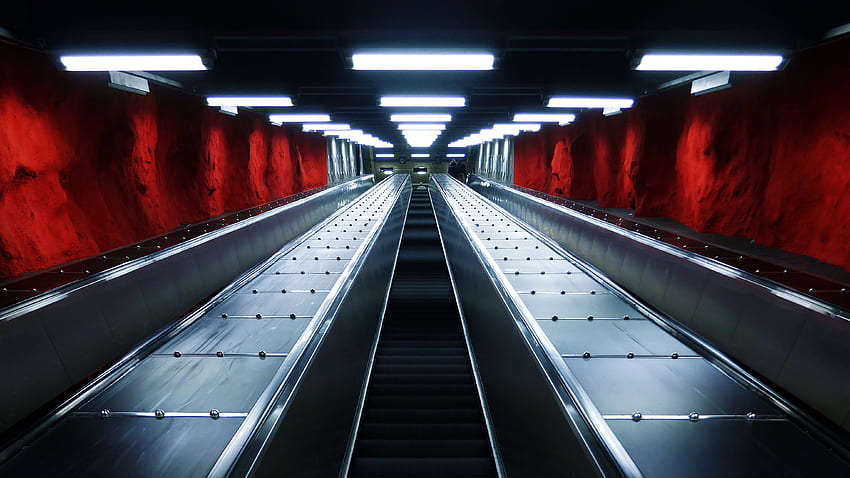 der Woche - Metrostation Solna Centrum, Infrastruktur HD-Hintergrundbild