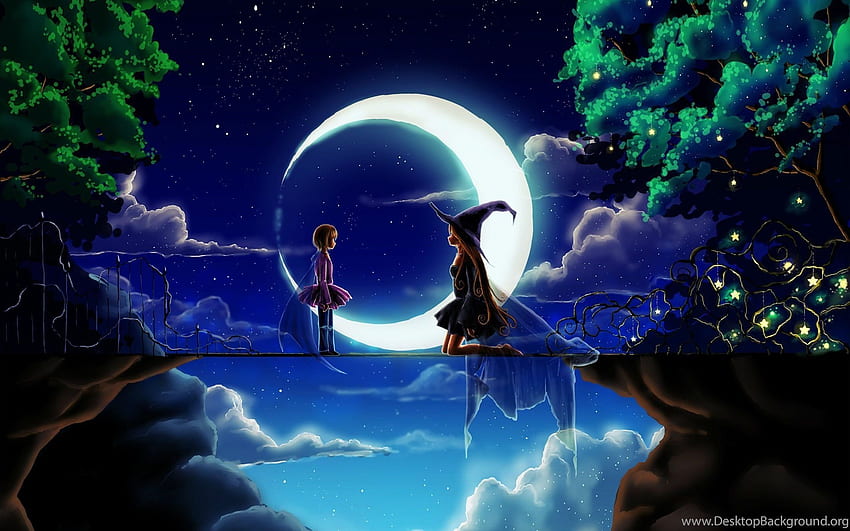 O Fundo de Anime de Bruxa de Fantasia do Mundo Mágico, Anime Mágico papel de parede HD