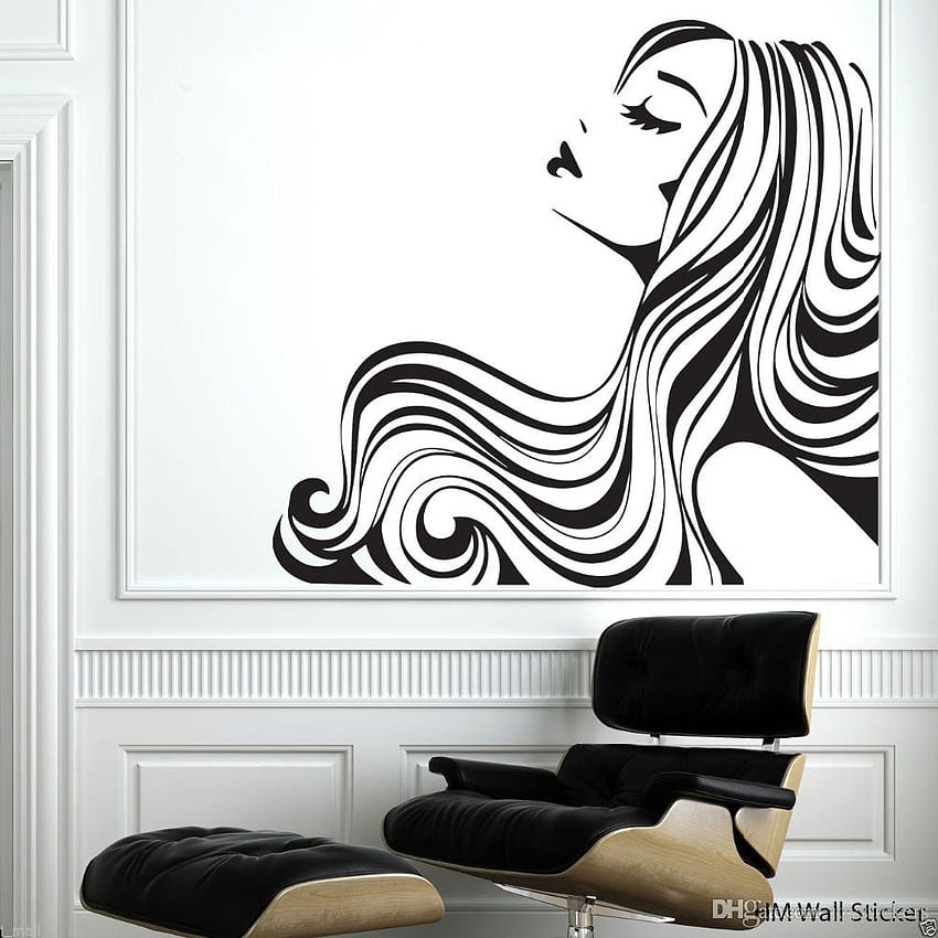 Flowing Hair Removable Wall Stickers Vinyl Decal For Home Or Beauty Salon Waterproof High Quality Poster Mural Canada 2019 From Joystickers, CAD $18.51 HD phone wallpaper