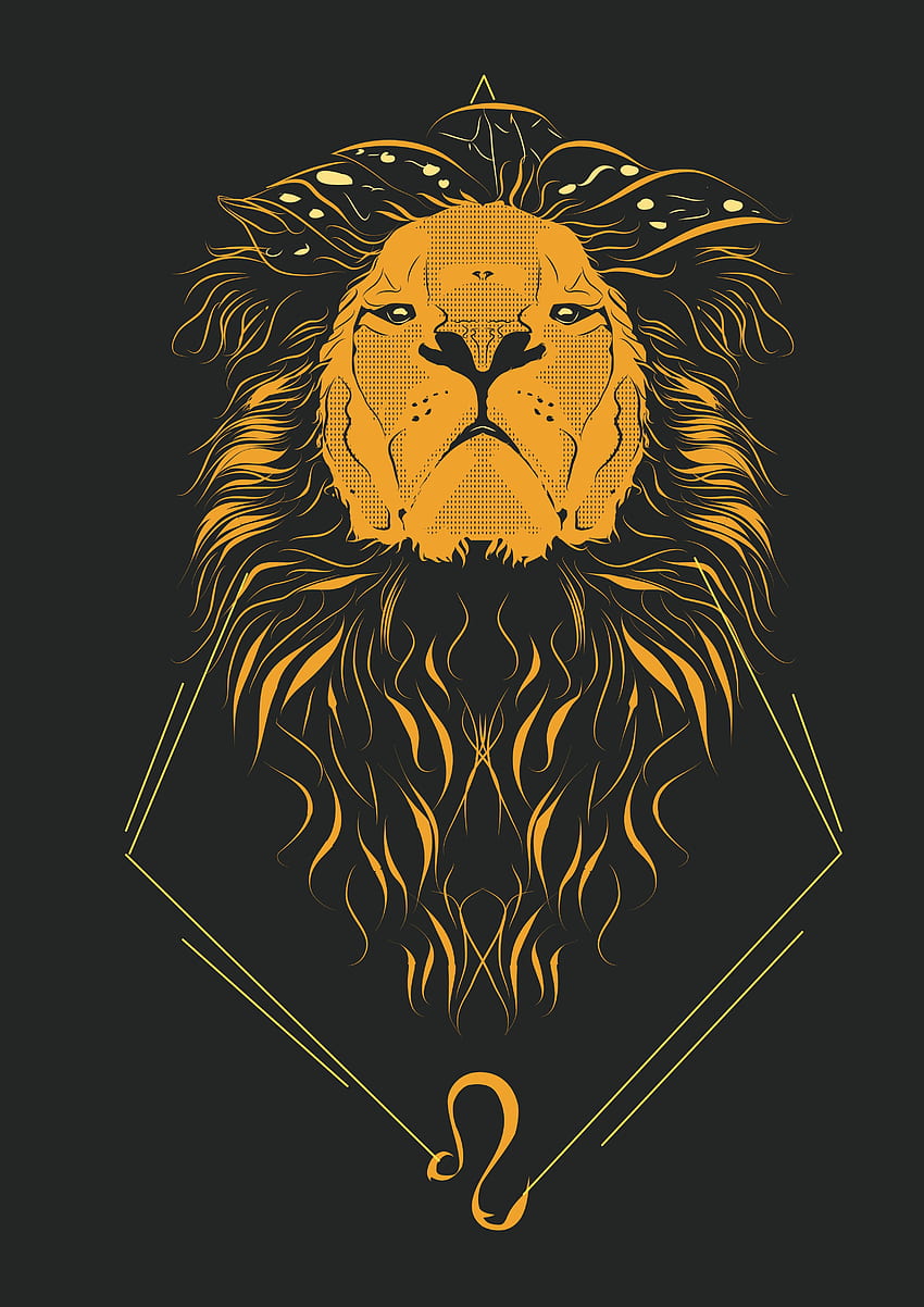 Signe du zodiaque Lion, Esthétique Lion Fond d'écran de téléphone HD