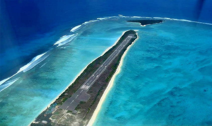 Pas startowy lotniska, morze, lotnisko, niesamowite, pas startowy Tapeta HD