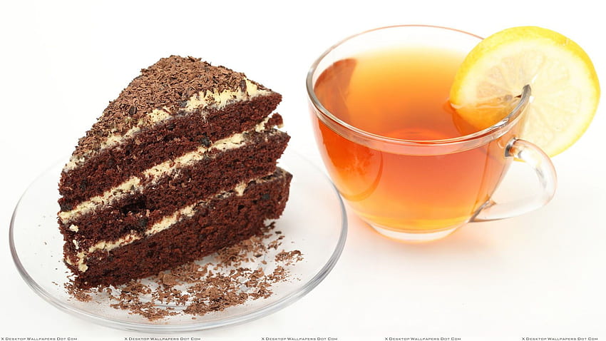 Ciasto I Herbata – Gotowe Do Jedzenia I Picia Tapeta HD