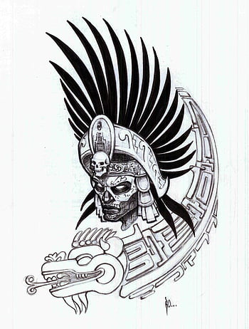 Aztec Sun Stone Tattoo Aztec Temporary Tattoo  Piedra Del  Etsy