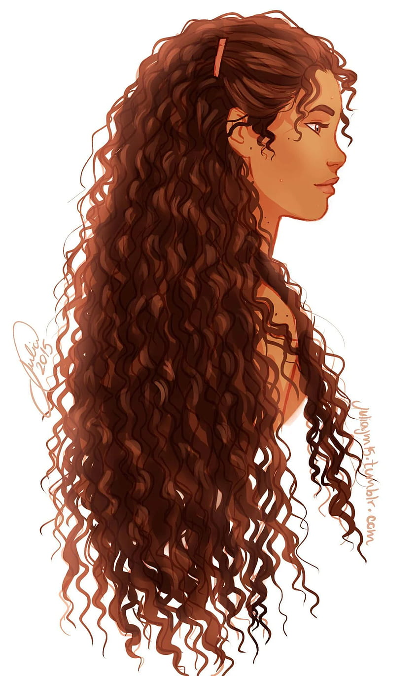 Estilo. <3. Hair art, Curly hair drawing, Art, Curly Hair Cartoon HD phone wallpaper