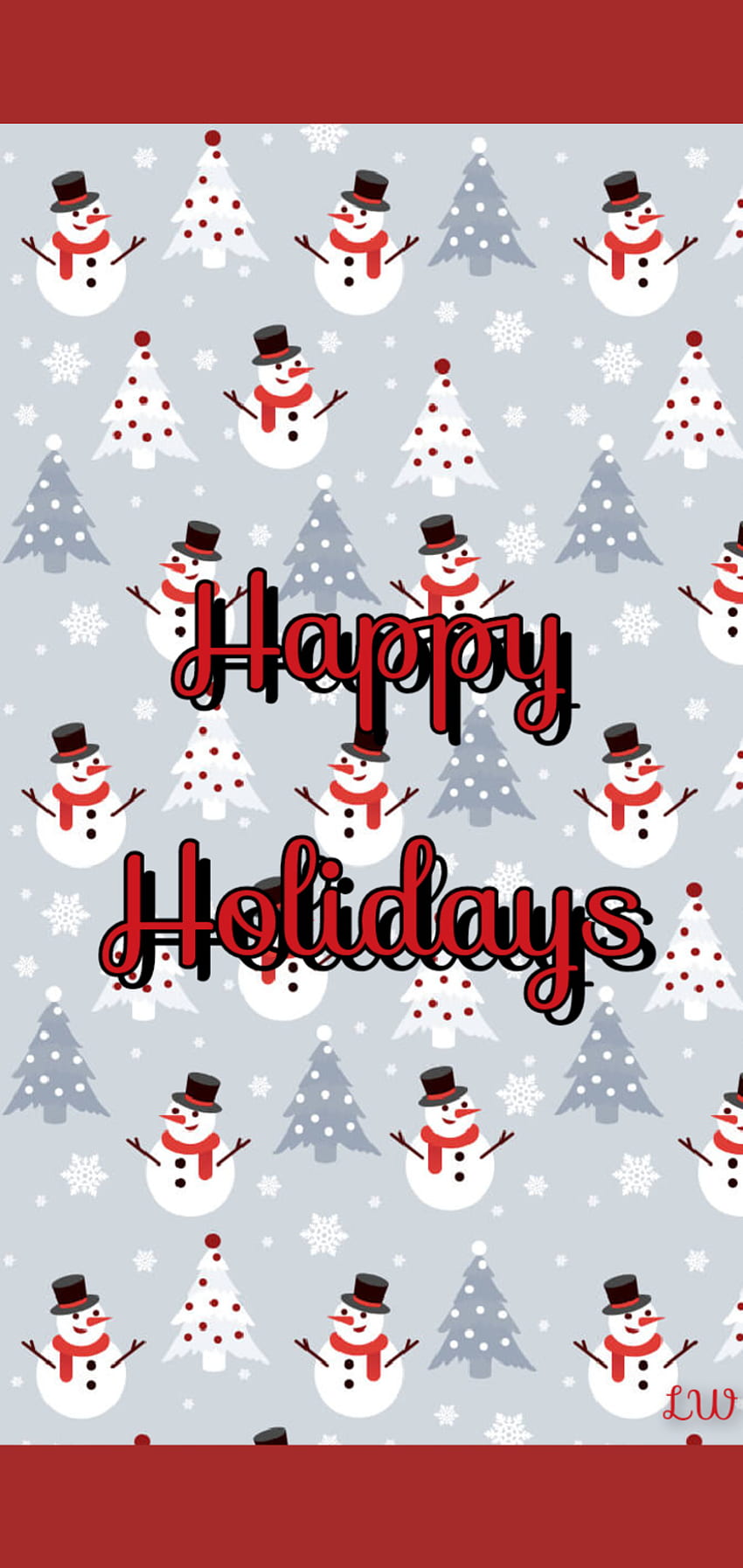 Holiday snowmen, red, snowman, Christmas, white, winter HD phone wallpaper