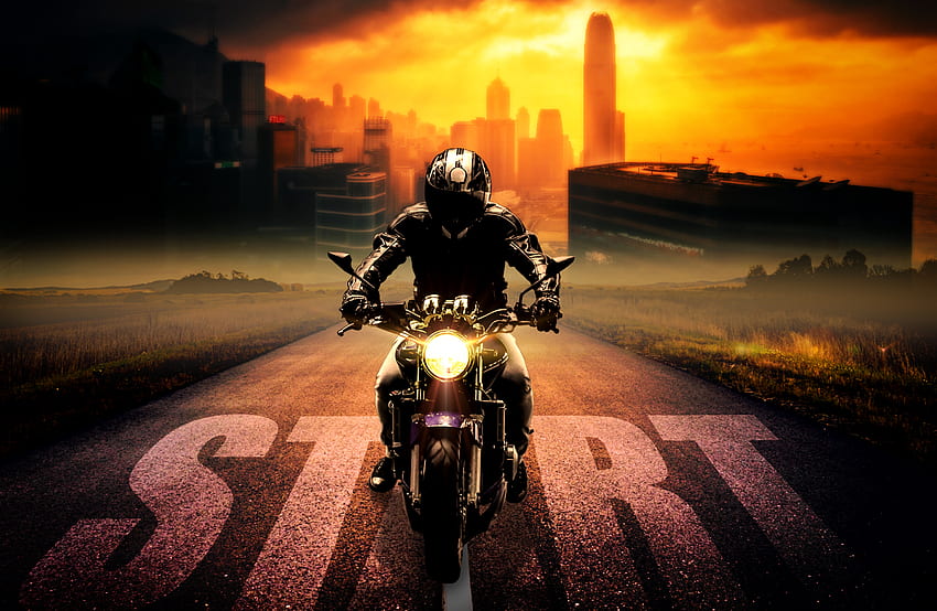Motorcycles, Motorcyclist, Motorcycle, Bike, hop, Biker HD wallpaper