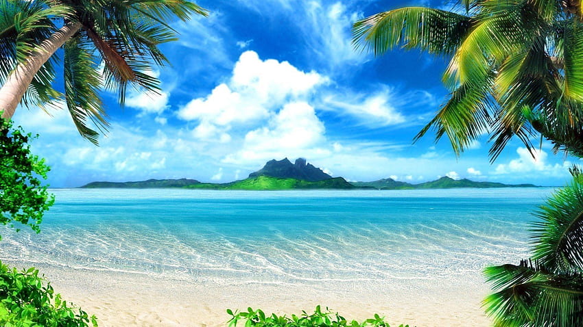 Paradiesischer Strand HD-Hintergrundbild