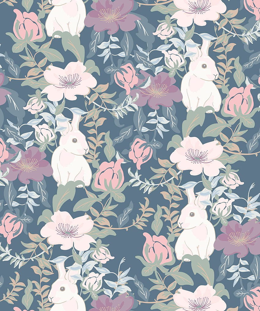 Garden Bunny, , , Republic. Milton & King, Bunny Pattern HD phone wallpaper
