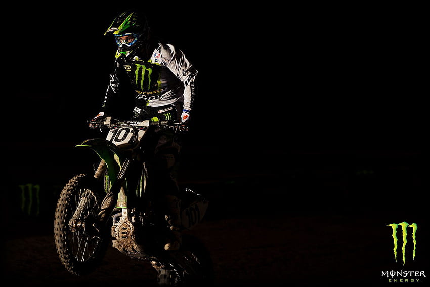 Motocross Monster, Black Dirt Bike HD wallpaper