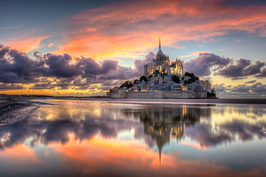 Mont Saint Michel, Frankreich Die schönsten Orte, Mont-Saint-Michel HD-Hintergrundbild