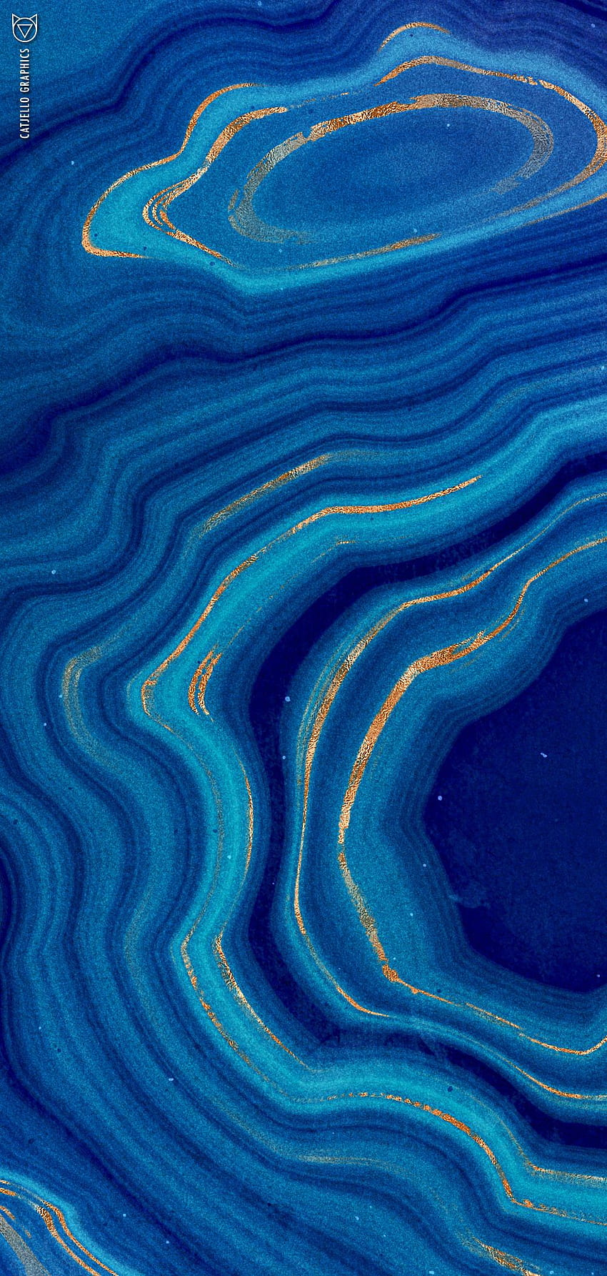 Blue & Gold Agate Geode Textures in 2020. Blue and gold , Blue , Graphic design resources, Colorful Geode HD phone wallpaper