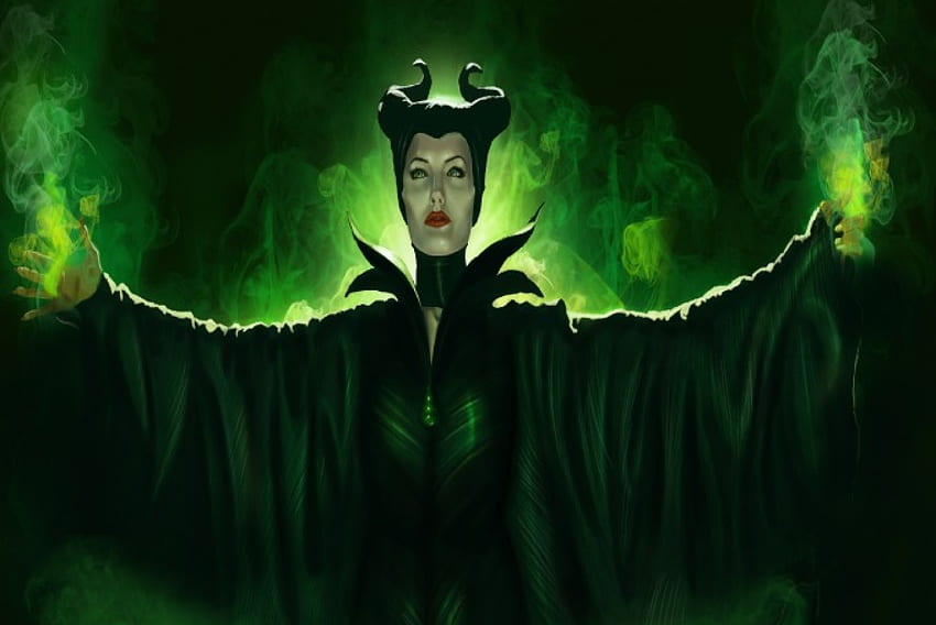 Maleficent (film), sinister, fantasy, Angelina Jolie, witch HD wallpaper