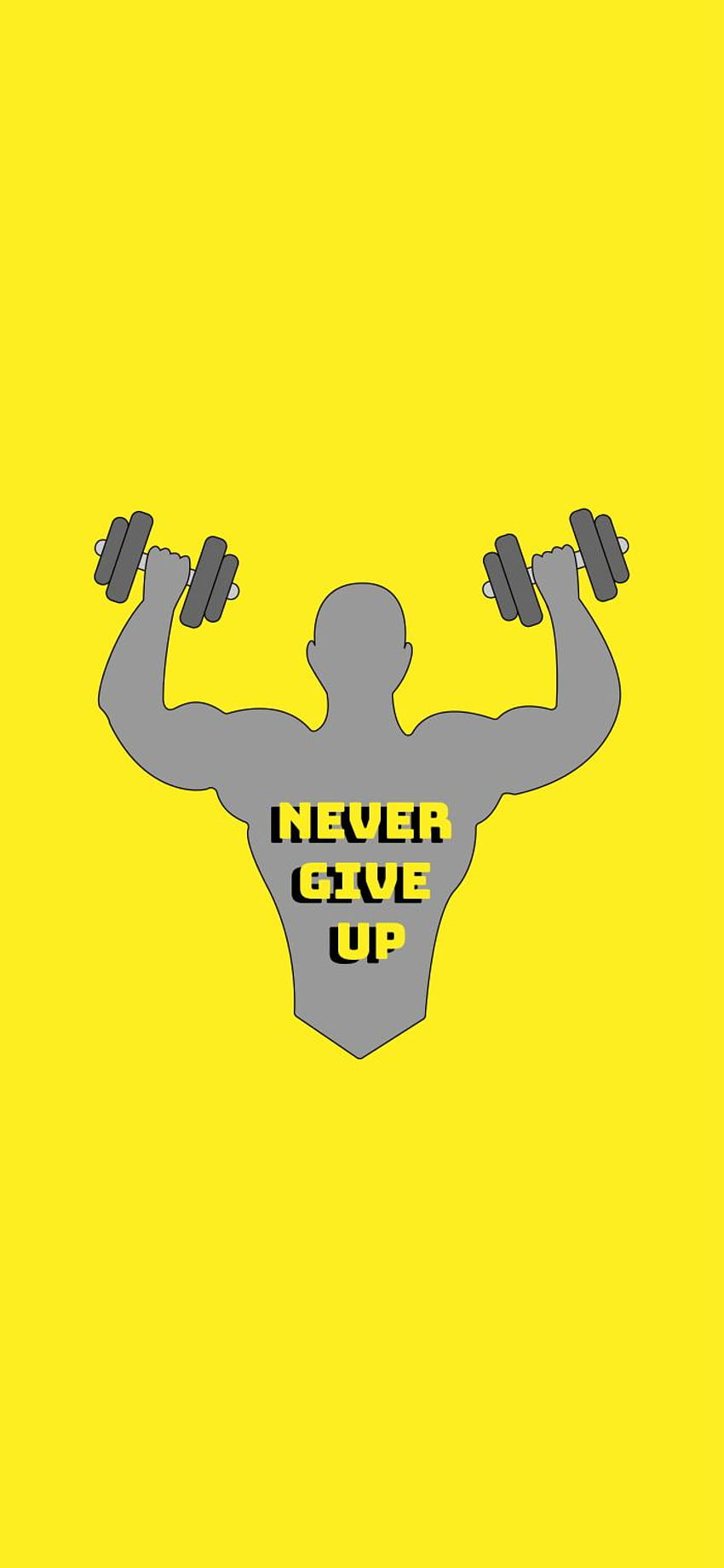 Most popular Muscle , Muscle for iPhone, , tablet devices and also for samsung and huawei mobile phones, Never Give Up Black HD phone wallpaper