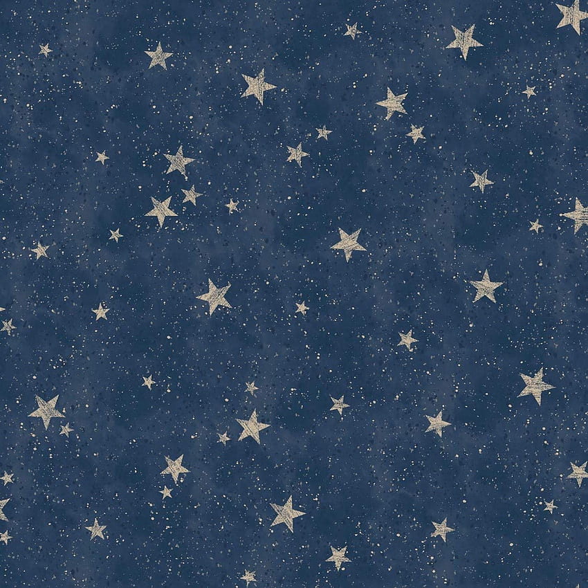 Fine Décor M1490 Starlight Stars Navy , Blue, Navy Blue and Gold HD phone wallpaper
