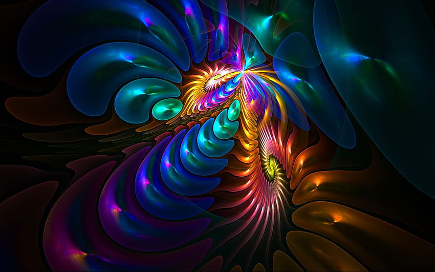 colores, abstract, 3d, lindo HD wallpaper