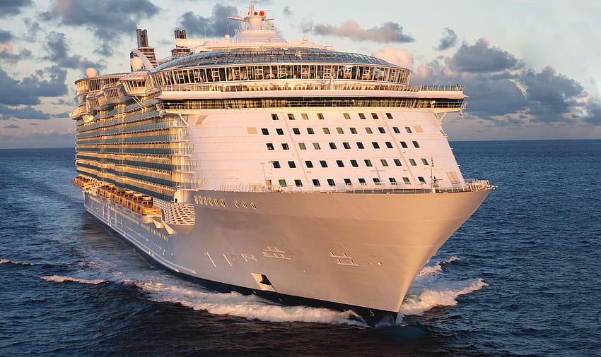 море кораб вода облаци небе лайнер royal caribbean cruises, , круизен кораб на Royal Caribbean Cruises HD тапет