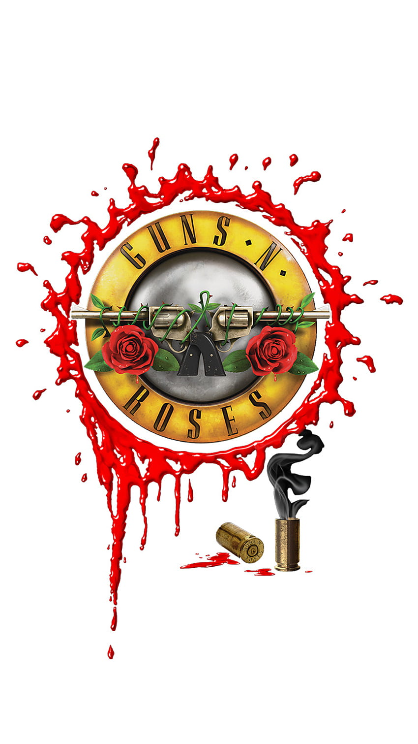 Guns N' Roses, rosso, verde, bianco, nero, giallo, grigio Sfondo del telefono HD