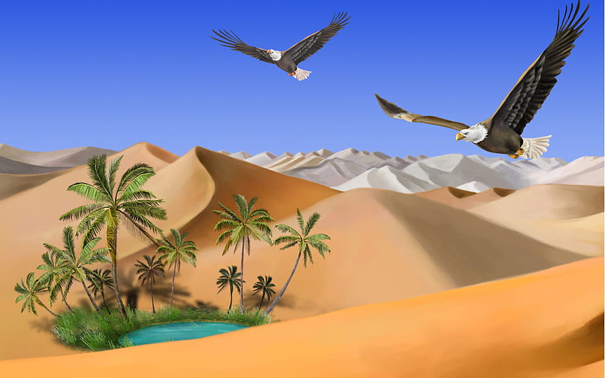 desert cartoon HD wallpaper
