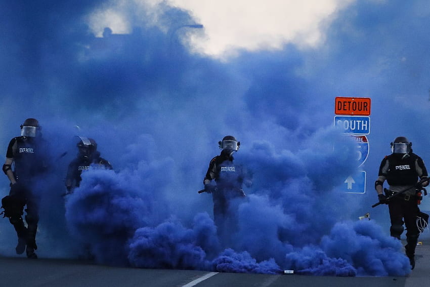 Protestos e tumultos 2020: da Filadélfia, Minneapolis, Washington, Polícia de choque papel de parede HD