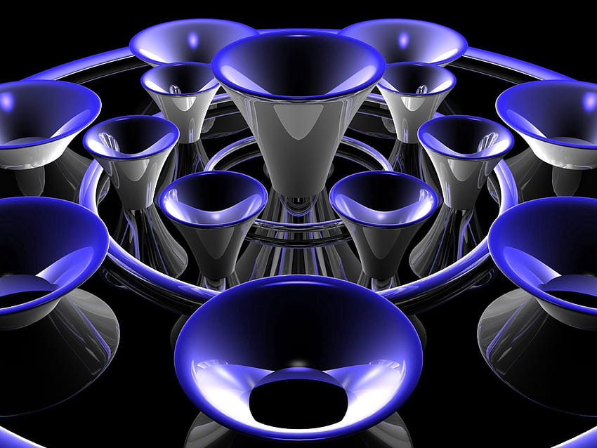 Licht, 3D, Form, Hellfarbig, Formen, Form, Trompete, Pfeife HD-Hintergrundbild
