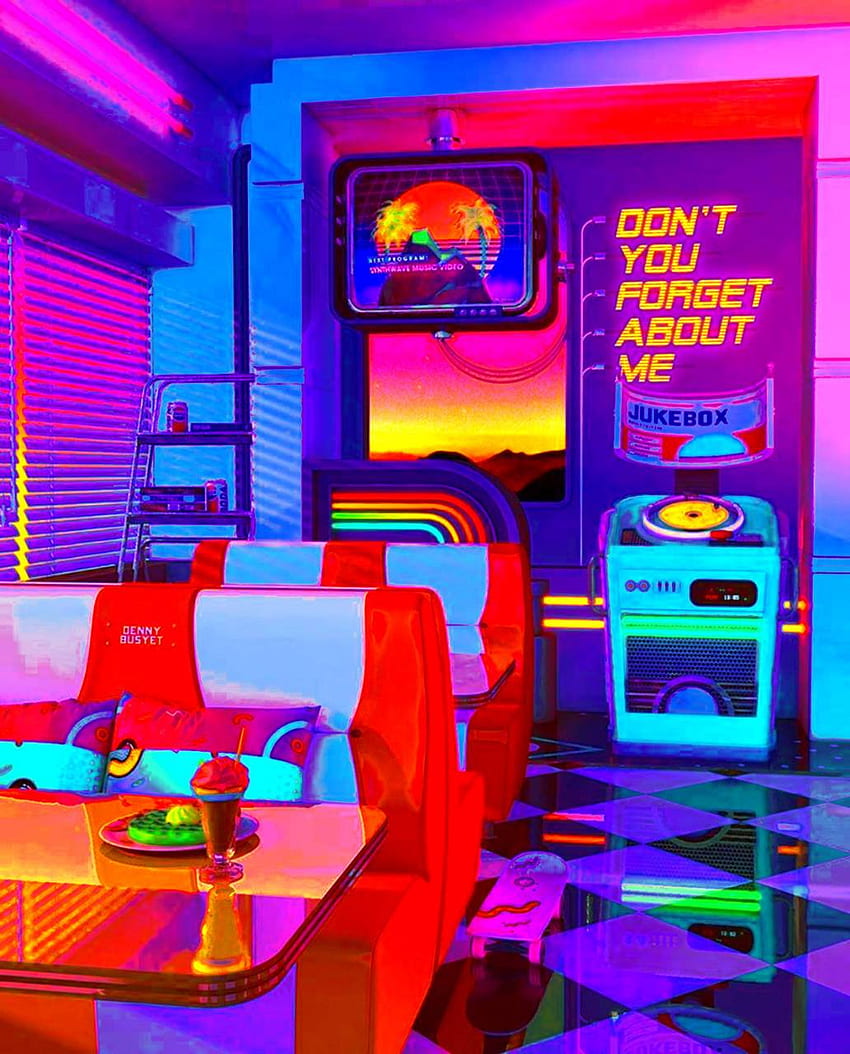 Retro Aesthetic Cafe, Aesthetic Diner HD phone wallpaper