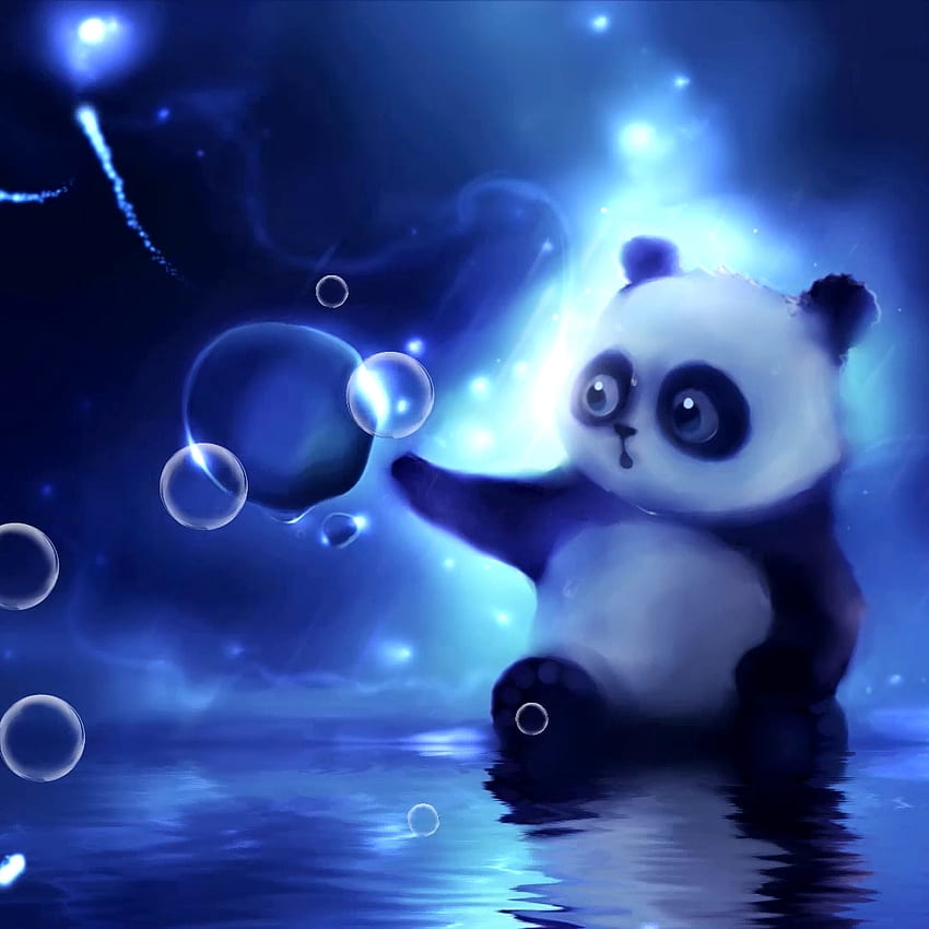 Panda and soap bubbles - animals live [ ], Cute Panda Bubble HD phone wallpaper
