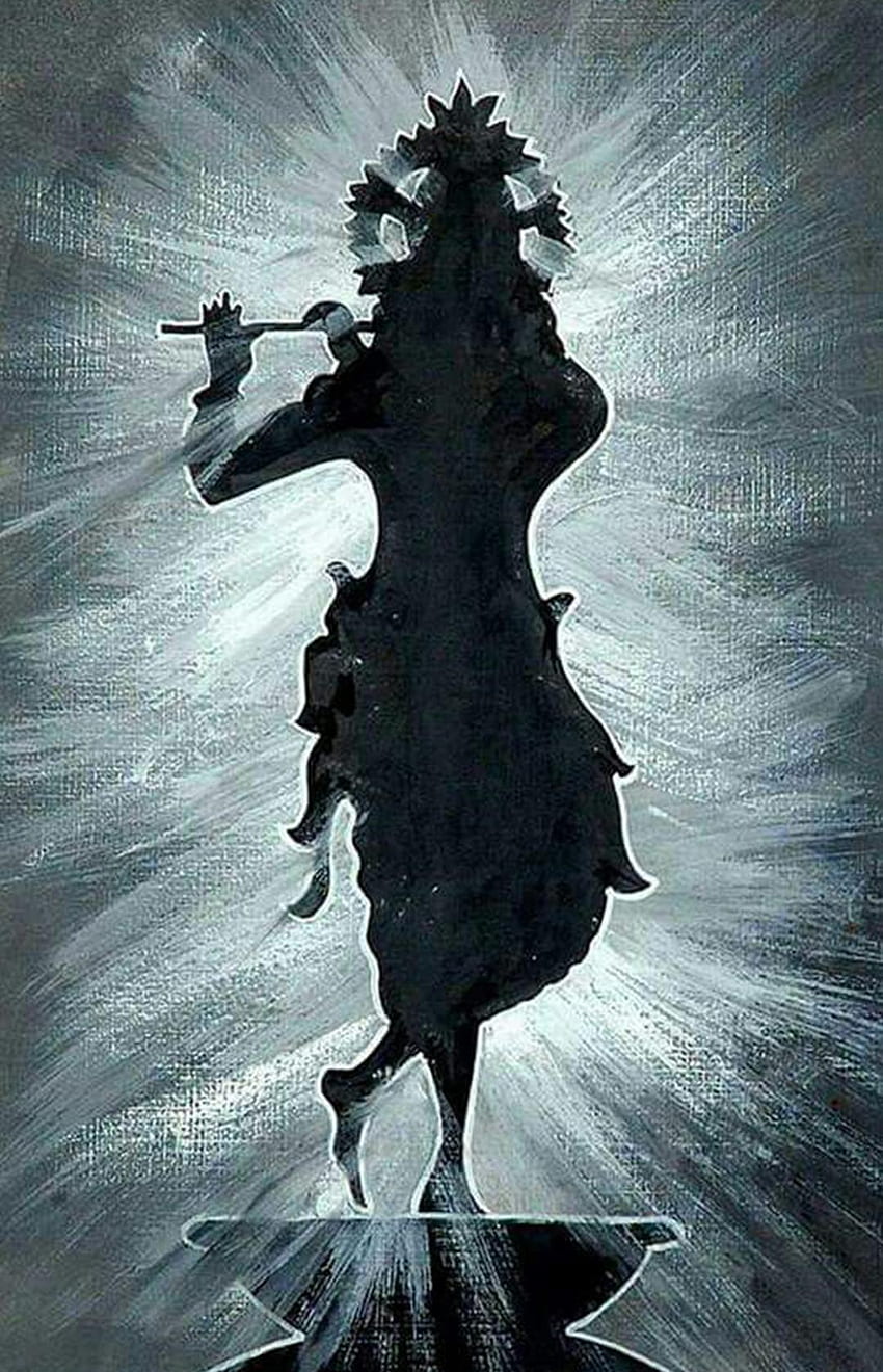 Krishna Amoled, black, flute, god, lord, love, radha, song, HD phone  wallpaper | Peakpx