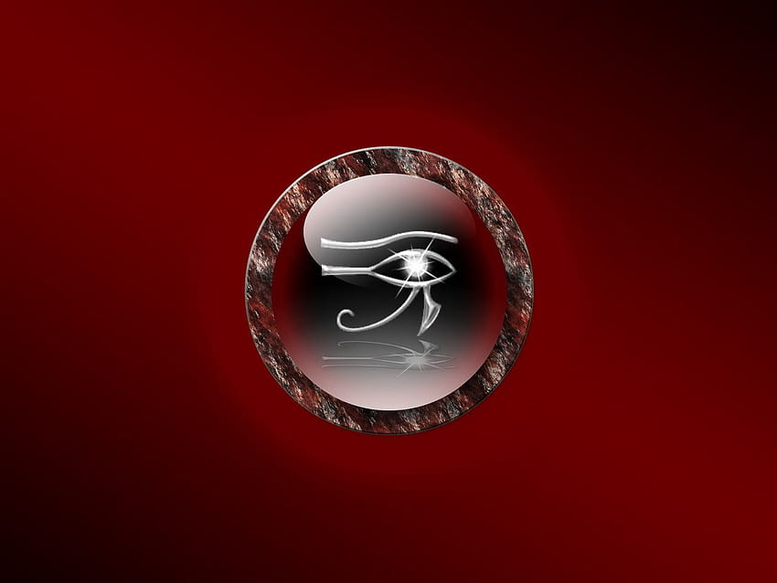 of ra black and red, Egyptian Eye HD wallpaper