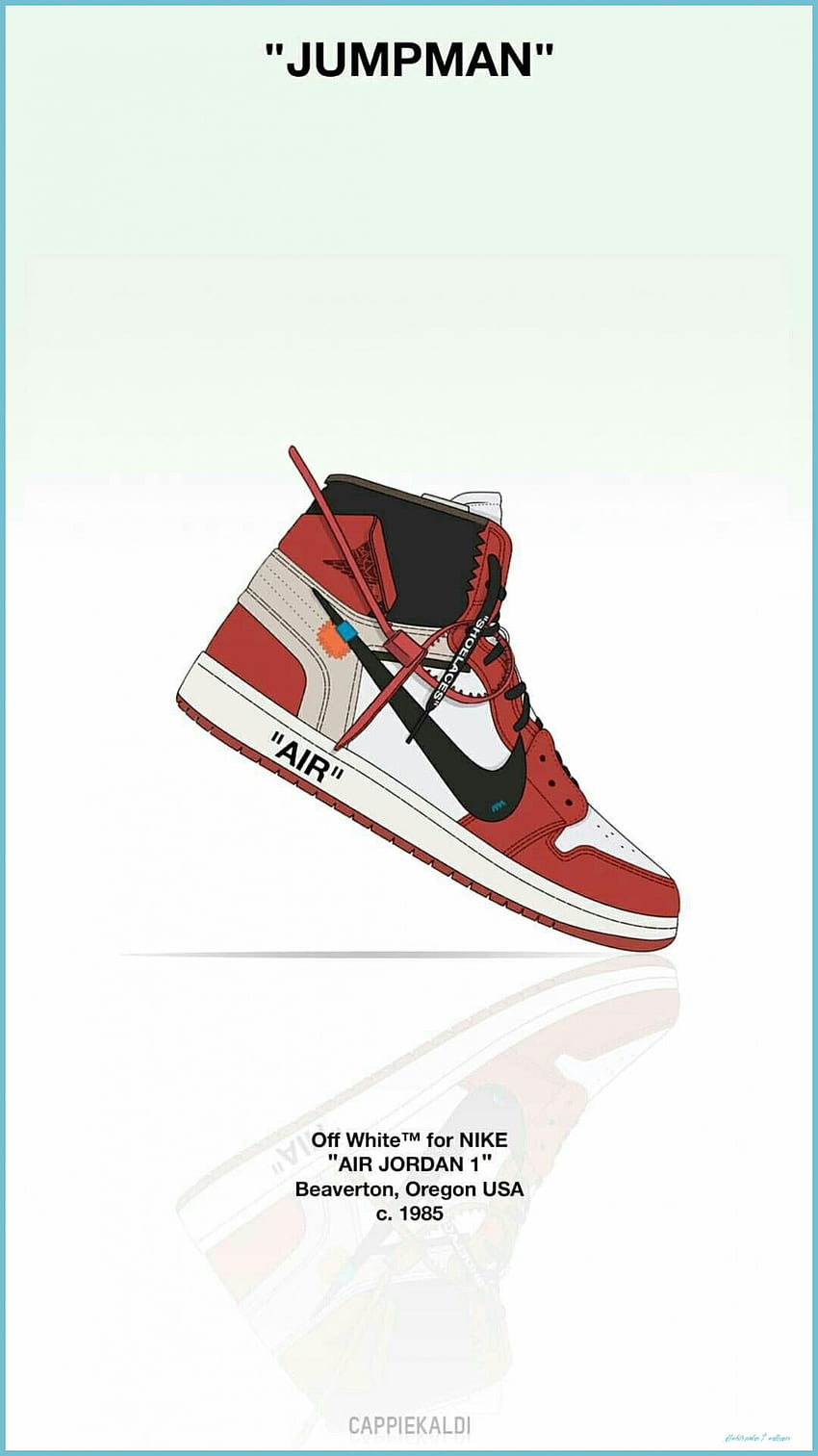 Fundos Nike Jordan Off White, Fundos Pantalla Off White Jordan 1, Nike Air Jordan 1 Papel de parede de celular HD