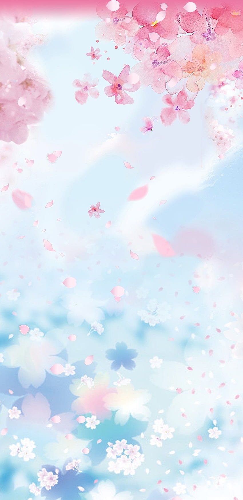 Die neuesten Anime IPhone Pastell. Kirschblüte, Kirschblüte iphone, Blumenhintergrund, nette Anime-Blume HD-Handy-Hintergrundbild