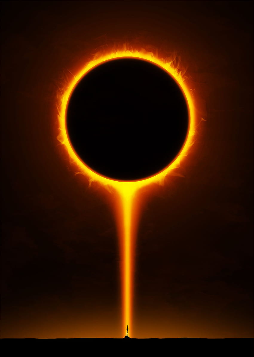 Плакат „Затъмнението на първия пламък“, Тъмно слънце HD тапет за телефон