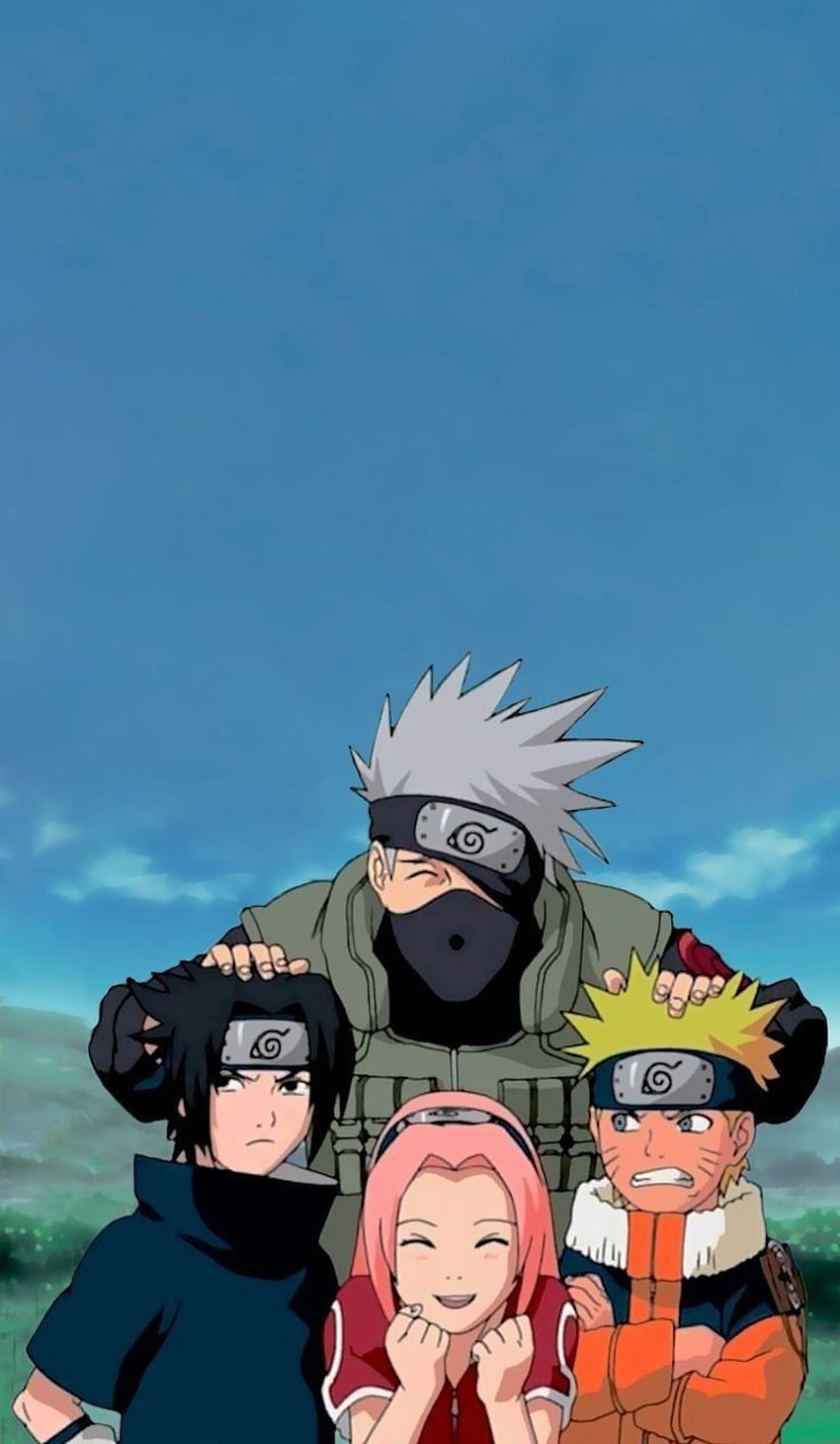 Equipo 7 . Naruto sasuke sakura, Naruto, Naruto , Equipo 7 Negro fondo de pantalla del teléfono