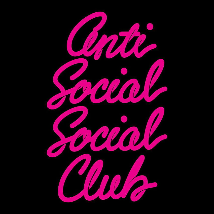 Logo du club social anti-social violet Fond d'écran de téléphone HD