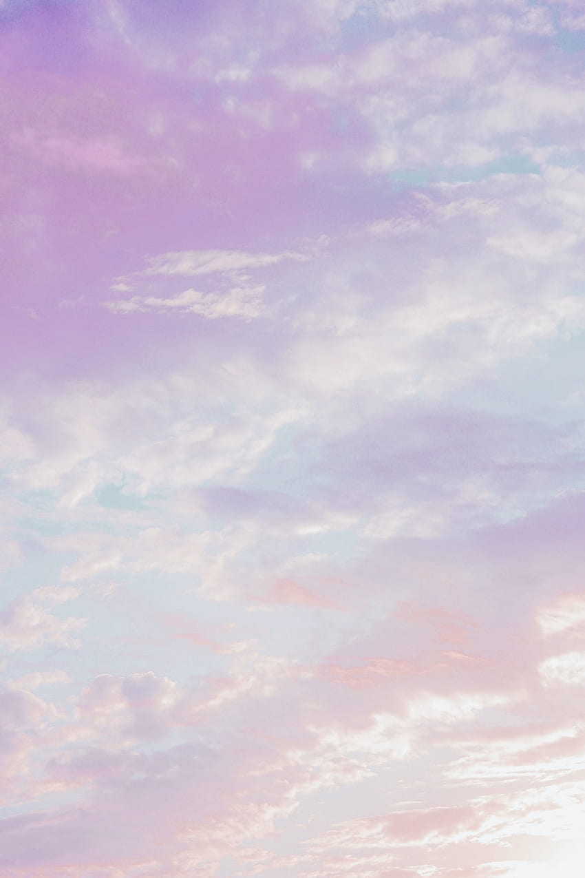 Purple Clouds, Aesthetic Blue Clouds HD phone wallpaper