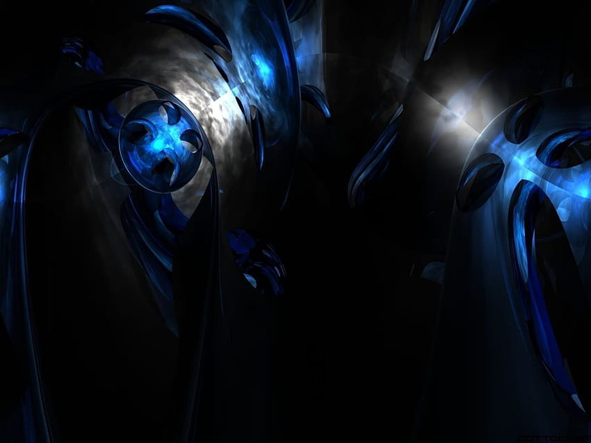 Blue And Black Background, Blue and Silver HD wallpaper