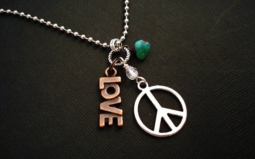 Love peace hippie necklaces peace sign . HD wallpaper