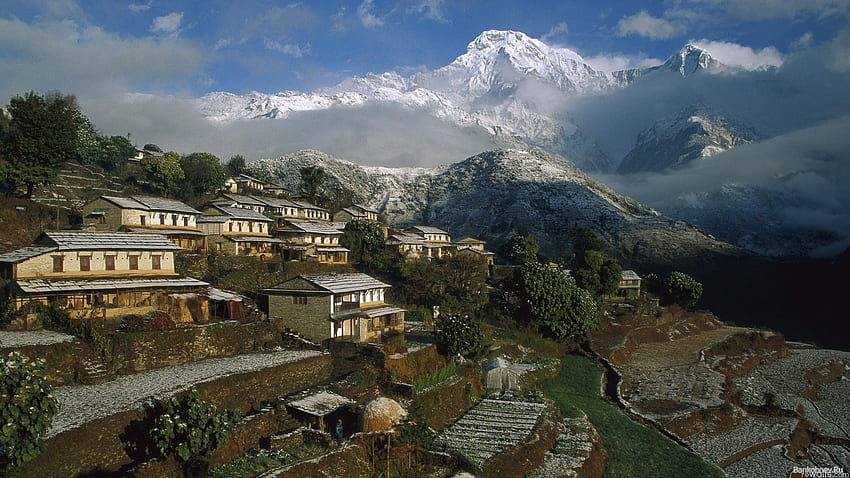- Dorf in Nepal - & Hintergrund, Landschaft in Nepal HD-Hintergrundbild
