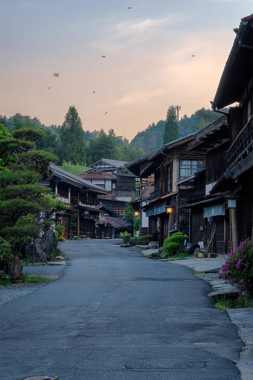 Tsumago Juku Post Town, 일본 [OC] : 가장 아름답습니다. 일본 시골, 일본 시골, 일본 마을 HD 전화 배경 화면
