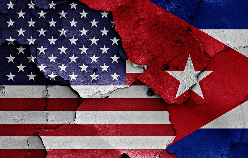 mur, États-Unis, drapeau, Cuba pour , section, drapeau cubain Fond d'écran HD