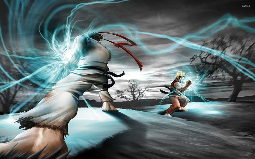 Ryu ve Ken - Sokak Dövüşçüsü - Oyun HD duvar kağıdı