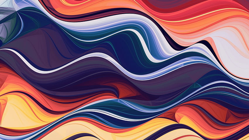 Welle von abstrakten Farben HD-Hintergrundbild