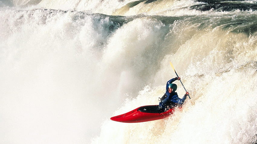 water kayak waterfalls descent rapids water sports – Sports Water Sports HD wallpaper